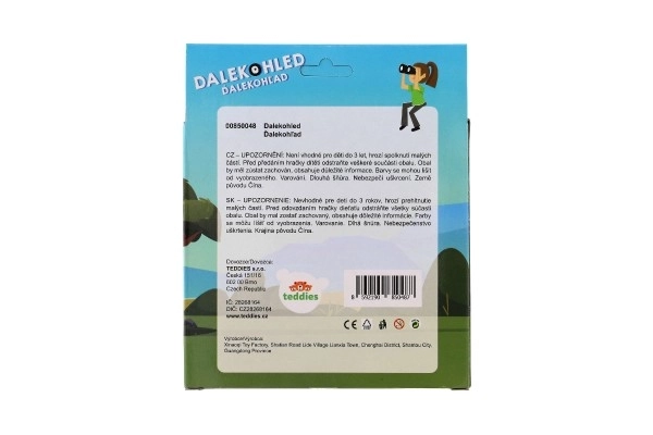 Dalekohled plast 9cm 3 barvy v krabičce 16x19x5cm