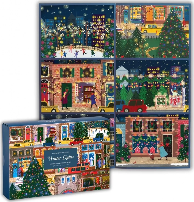 Puzzle adventní kalendář zimní světla