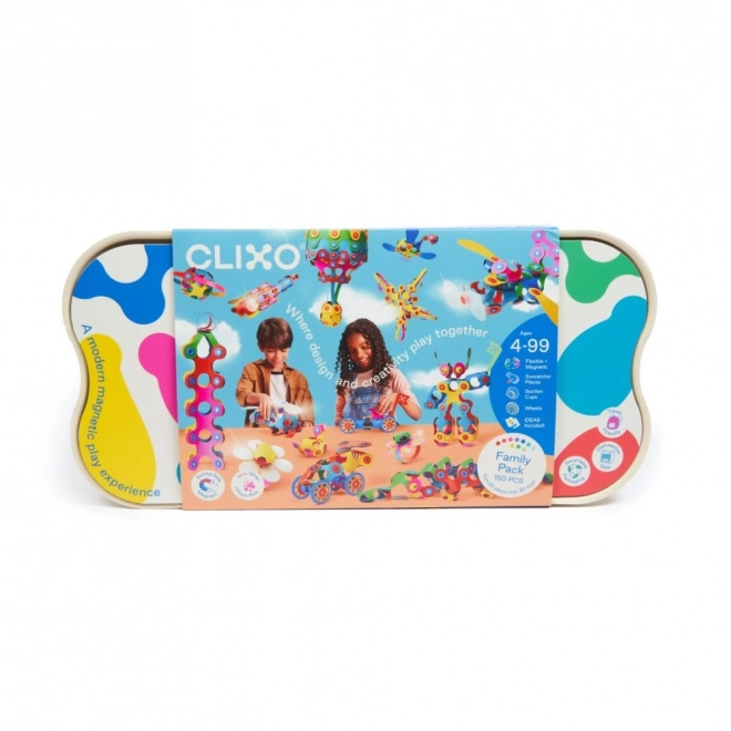 Magnetické stavebnice Clixo Family Pack - 150 dílků