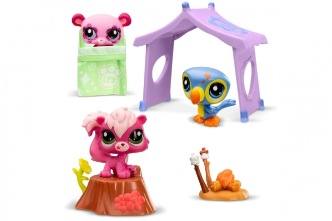 Sada 3 figurek Littlest Pet Shop Camping