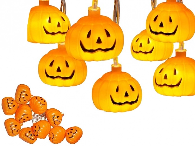 Světelná dekorace Dýňová girlanda na Halloween