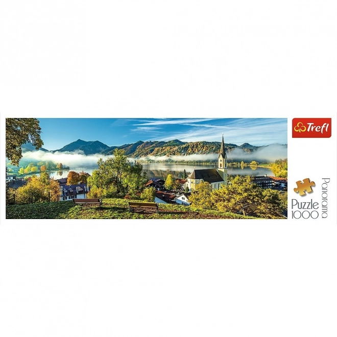 Panoramatické puzzle Nad jezerem Schliersee 1000 dílků