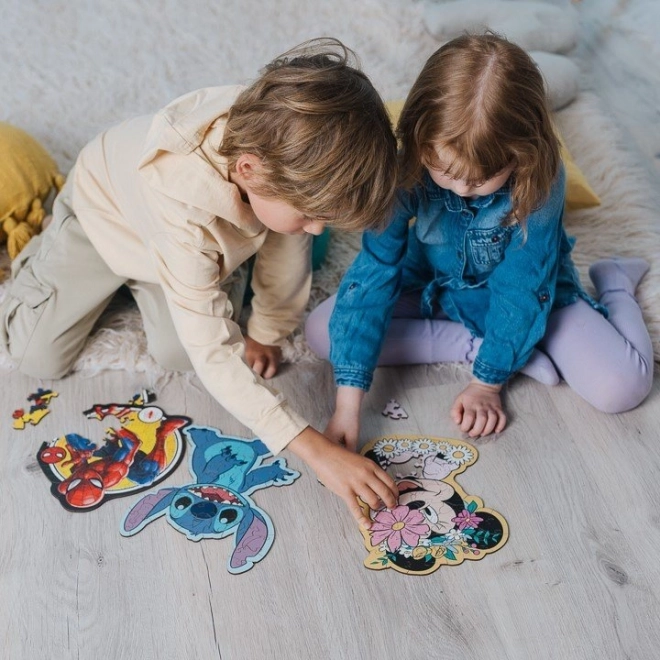 Dřevěné puzzle junior - V Mickeyho světě 50 dílků