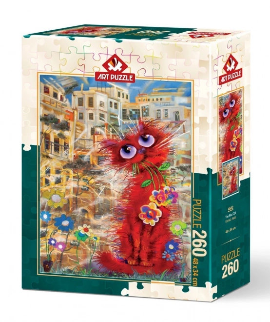 Puzzle Červená kočka 260 dílků