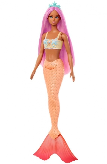 Panenka Barbie Mořská víla s oranžovým ocasem