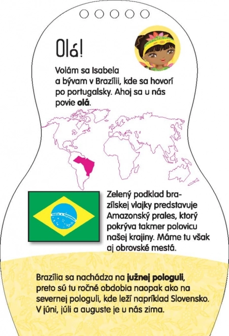 Kreativní omalovánky Oblékáme brazilské panenky ISABELA