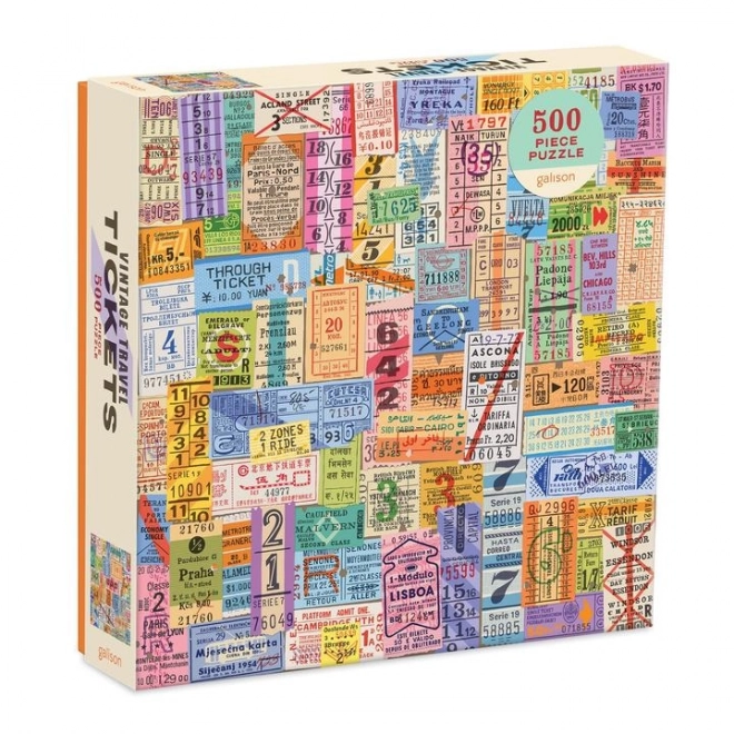 Cestovní lístky vintage puzzle 500 dílků