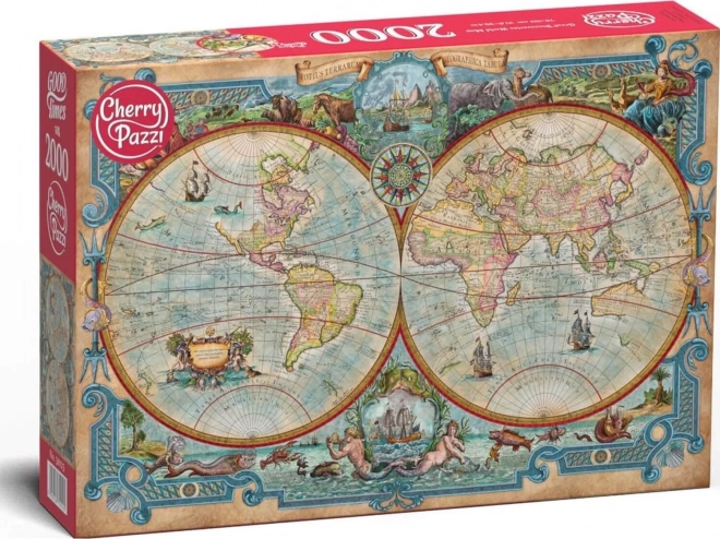 Puzzle Mapa světa Velkých objevů 2000 dílků