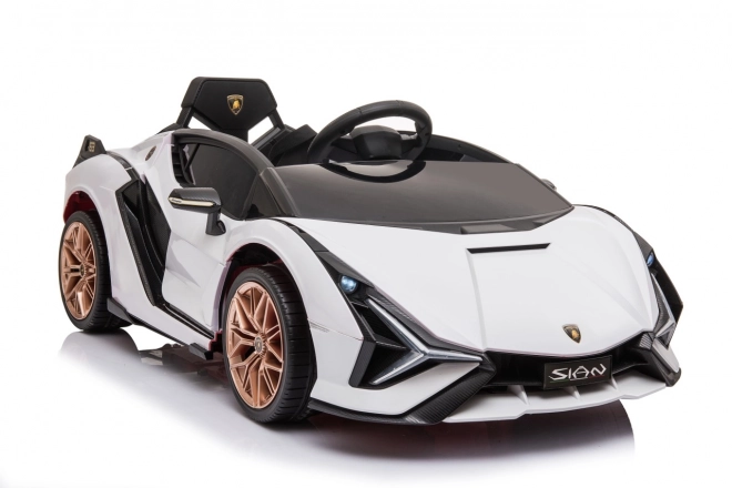 Lamborghini SIAN dětské auto na baterii s ovladačem – Bílé