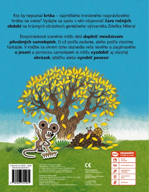 Krtko a Jeseň - Kniha samolepek