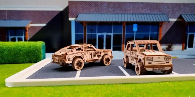 Dřevěné 3D puzzle - Model rallye auta 3 (Fiat 126)