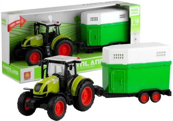 Traktor s koňským přívěsem Zvuk 1:16