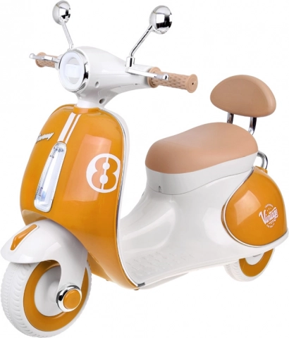 Klasický dětský elektrický skútr oranžový – Červená