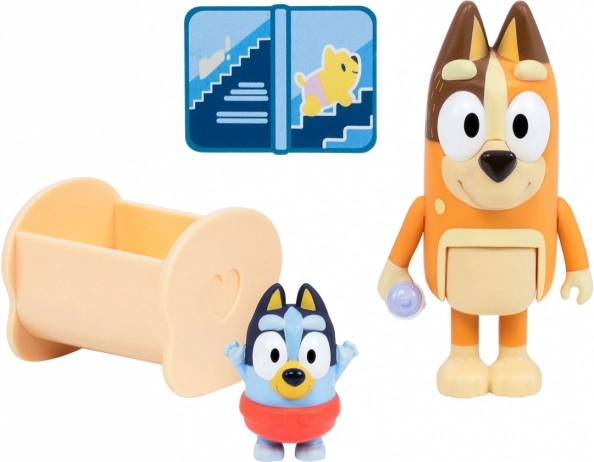 Sada figurek Bluey 2ks Baby Bluey a Chilli