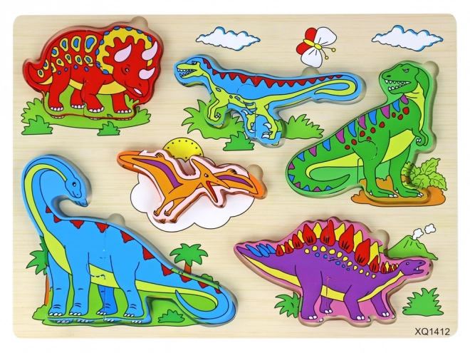 3D dřevěné puzzle pro děti Dinosauři - 11 dílů
