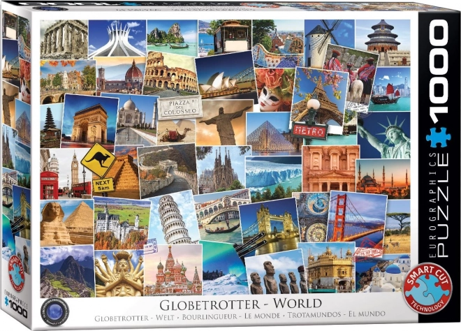 EUROGRAPHICS Puzzle Světoběžník - celý svět 1000 dílků