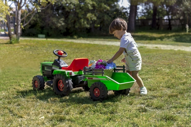 Dětský elektrický traktor s přívěsem 6V
