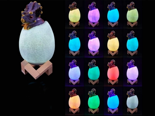 Dinosauří noční světlo ve tvaru vejce