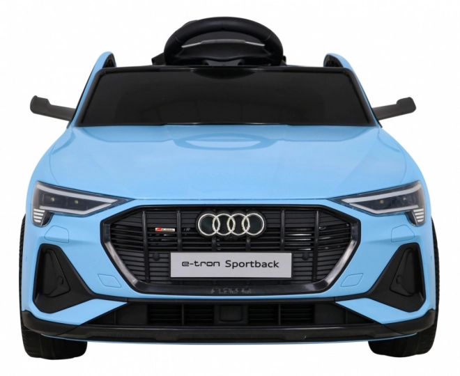 Audi E-Tron Sportback pentru copii + Pilot + tracțiune 4x4 + pornire lentă + radio MP3 + LED – Modrá