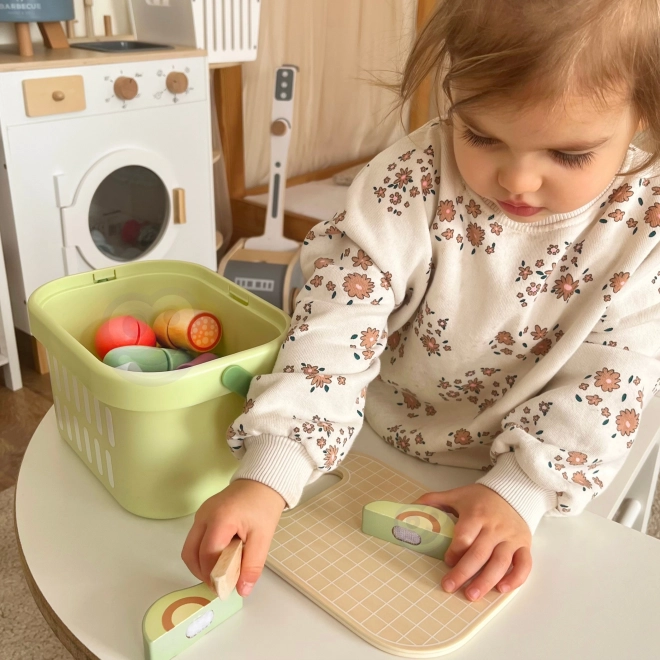 Dřevěný set na krájení potravin Tooky Toy