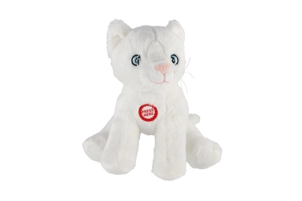 Maskot Leo, krémová kočka 15 cm