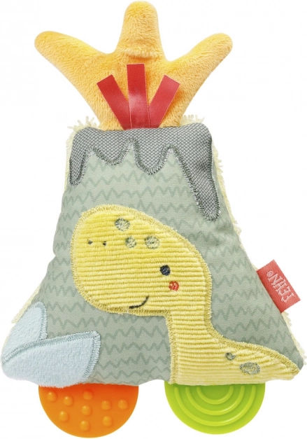 Kousátko a chrastítko sopka Happy Dino pro miminka