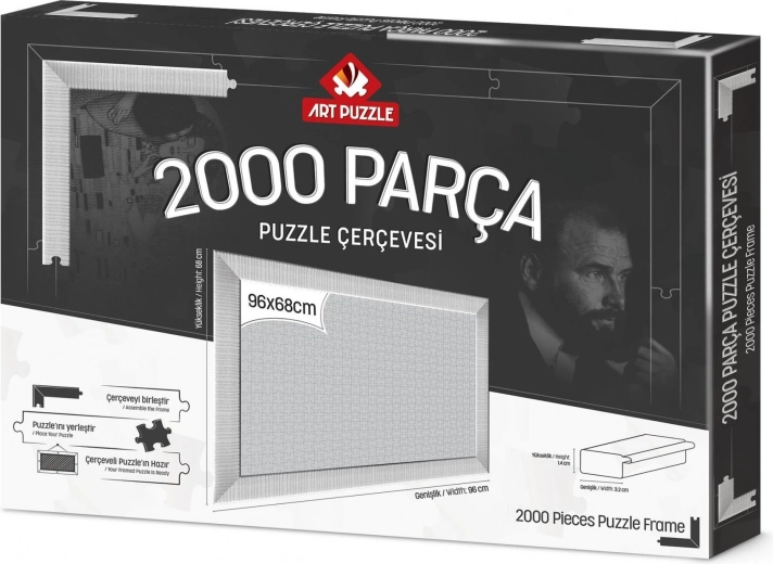 Rám na puzzle 96x68 cm bílý