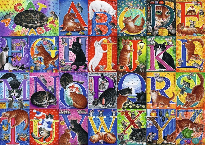 Puzzle kočičí abeceda 500 dílků