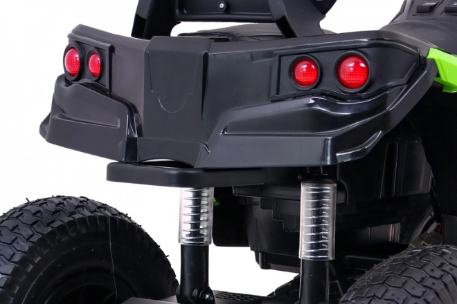 Dětská čtyřkolka ATV Air battery quad Black-Green + nafukovací kola + rádio MP3 + pomalý start