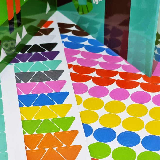 Geometrické samolepky zvířátka Woopie pro kreativní výuku