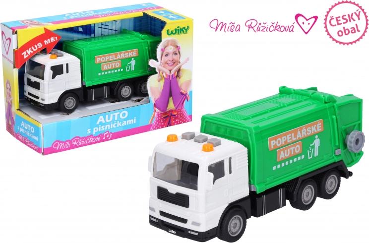 Popelářské auto s efekty a písničkami Míši Růžičkové, 17 cm