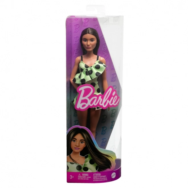 Panenka Barbie Fashionistas v puntíkovaném overalu