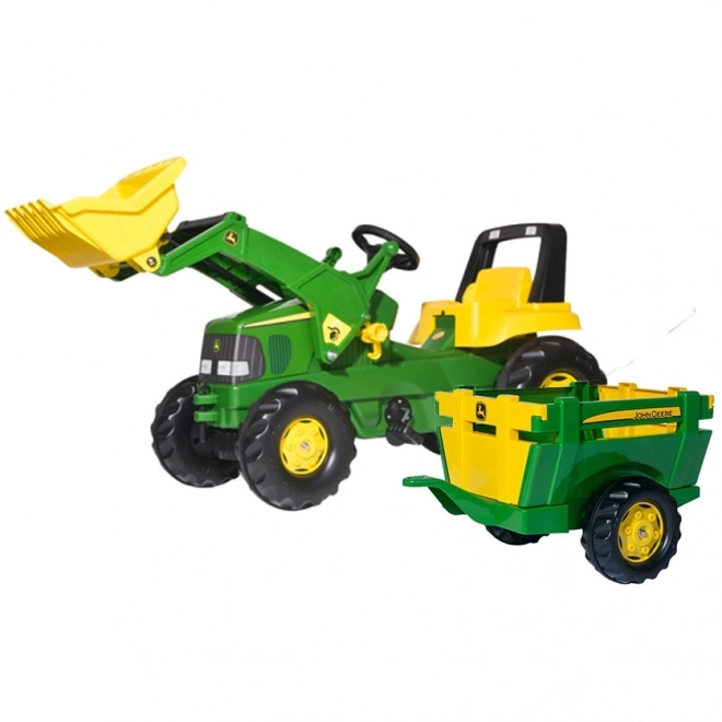 Dětský šlapací traktor s vlečkou John Deere