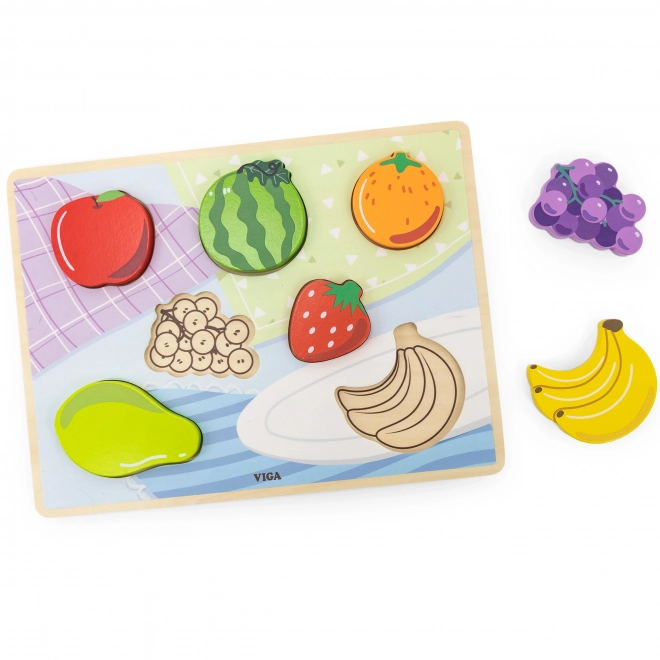 Dřevěné puzzle s ovocem VIGA