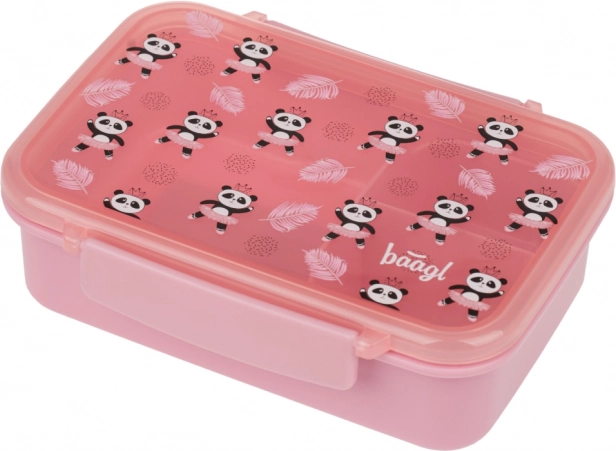 Baagl svačinový box s přihrádkami Panda