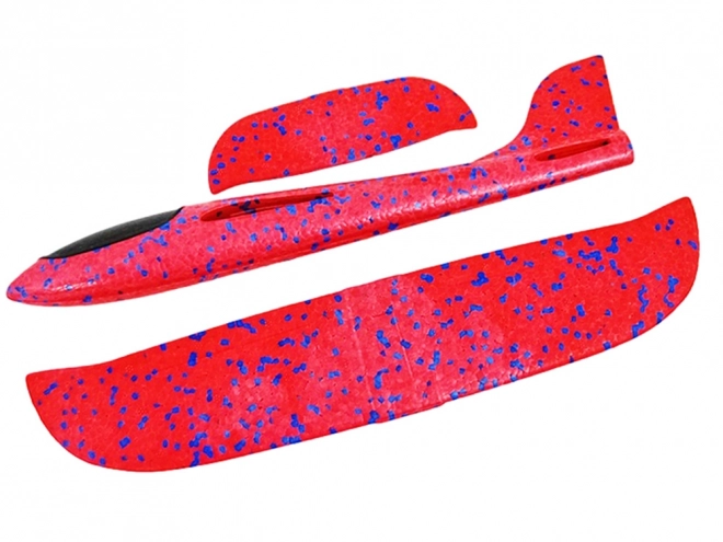 Velký pěnový kluzák 47cm červený