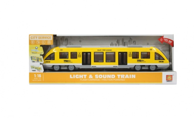 Tramvaj na setrvačník žlutá 1:16