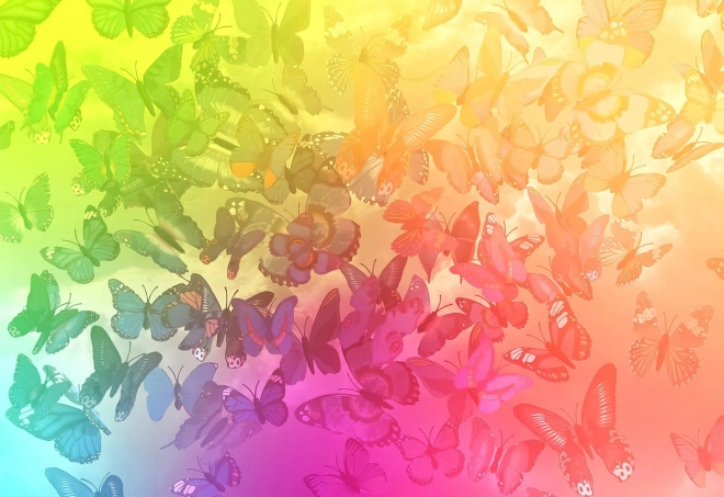 Dřevěné puzzle Motýlí sen 2v1