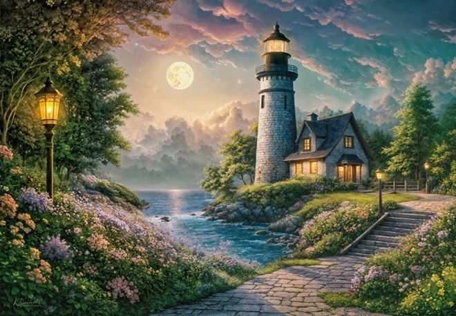 Puzzle Maják za svitu Měsíce 500 dílků od Cherry Pazzi
