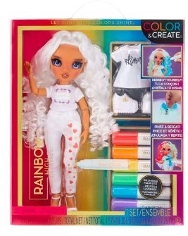 Duhová vysoká barva a vytvoření módní DIY panenky