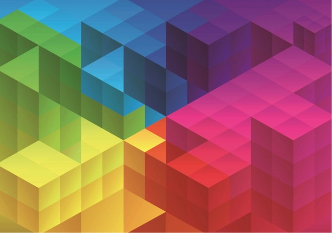 TREFL Puzzle Kostkový gradient 1000 dílků