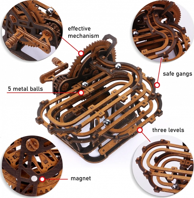 Dřevěná 3D puzzle Kuličková dráha Mini od Wooden City