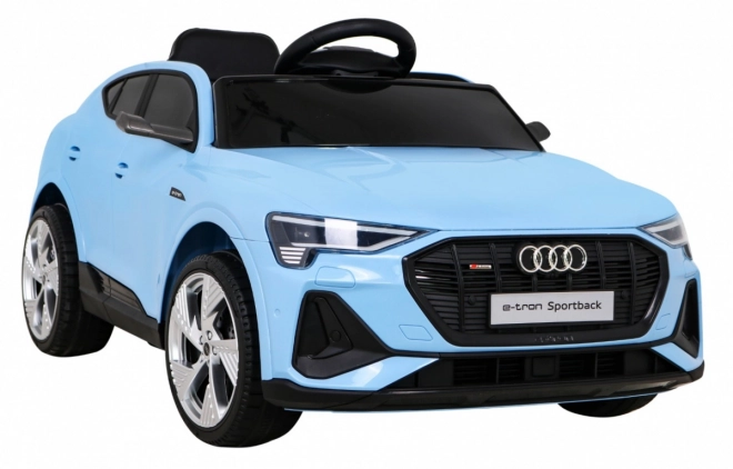 Audi E-Tron Sportback pentru copii + Pilot + tracțiune 4x4 + pornire lentă + radio MP3 + LED – Modrá