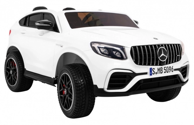 Mercedes GLC 63S dětské auto Bílý + 4x4 + MP4 + LED + Eco kůže + Pomalý start + EVA
