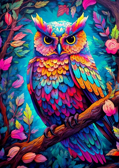 Užijte si puzzle Oslnivá sova 1000 dílků