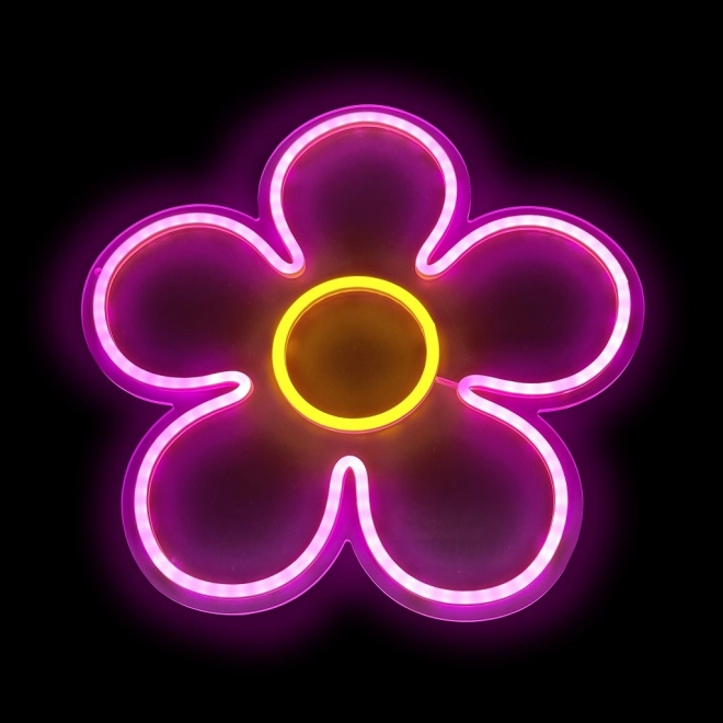 Dětská LED neónová lampa Květ