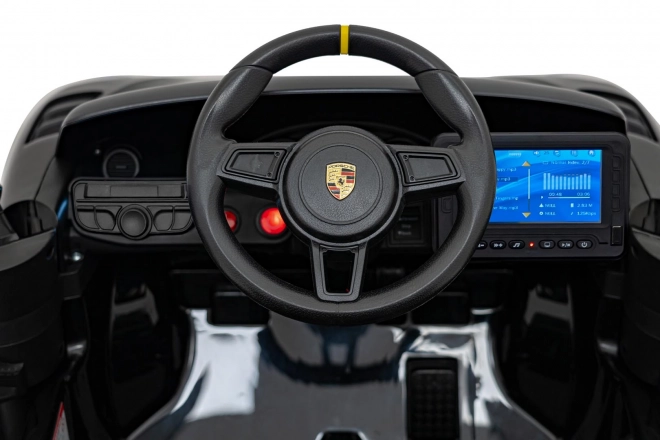 Elektrické autíčko Porsche 718 s MP4 audio panelem – Černé