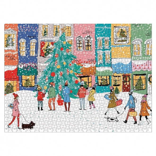 Galison Puzzle Vánoční koledníci 1000 dílků