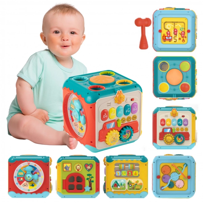 Montessori aktivní kostka 6v1