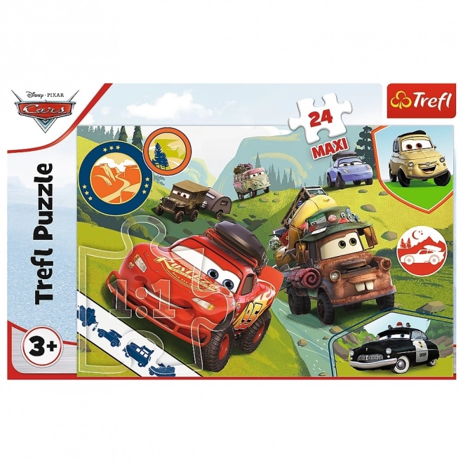 24 Dílků Maxi Puzzle Veselá Auta Disney Cars 3